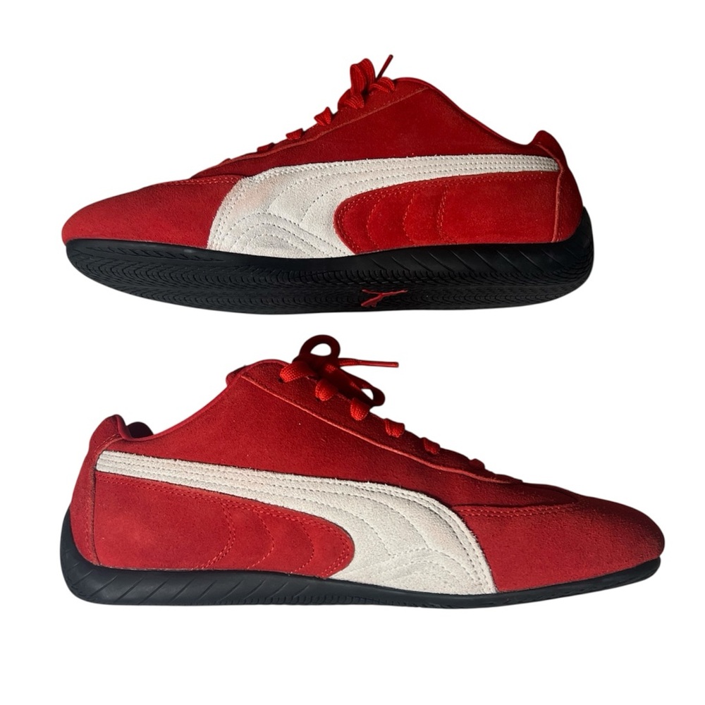 Puma SpeedCat LS Red White Motorsport Shoes Rare 380173-04 Mens Size 10 - Picture 3 of 7